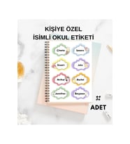 Kişiye Özel İsimli Okul Etiketi 32 Adet