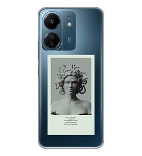 Xiaomi Redmi 13C Uyumlu Medusa Tasarımlı Şeffaf Telefon Kılıfı