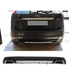 Ford Focus 2 Hatchback Gri Difüzör Çiftli Kare Egzoz Görünümlü D Tip Difizör 2004 - 2010