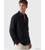 LCW Vision Siyah Regular Fit Çizgili Erkek Gömlek