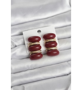 Bordo Vintage Model Gold Renk Kadın Küpe 5886 - SSSSSS9079-4045