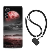 Xiaomi 12 Lite Kılıf Resimli Boyun Askılı İpli Desenli Silikon Series Red World 1836