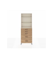 Arges Dolap 3 Raflı 5 Çekmeceli 88x30x243 Aytaşı-Çam