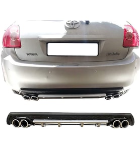 Toyota Auris Gri Difüzör Çiftli Yuvarlak Egzoz Görünümlü D Tip Difizör