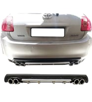 Toyota Auris Gri Difüzör Çiftli Yuvarlak Egzoz Görünümlü D Tip Difizör