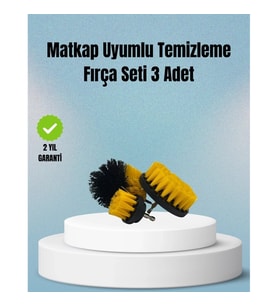 Mey İthalat® Matkap Uyumlu Temizlik Fırçası – Kablolu ve Akülü Matkaplarla Kullanılabilir