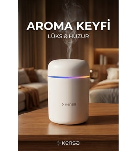 Ultra Sessiz Hava Nemlendirici Yedek Filtreli, LEDli, Küçük Boy 78x78x119mm