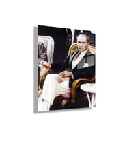 Temperli Cam Tablo Yüksek Kalite Atatürk Kahve İçerken