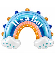 Its A Boy Mavi Gökkuşağı Folyo Balon