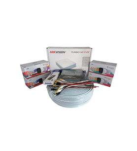 Hikvision 4’lü Full HD Güvenlik Kamerası Seti Renkli Gece Görüşlü, Mikrofonlu, Olay Anında Bildirim