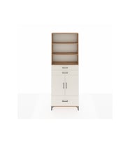 Arges Dolap 5 Raflı 3 Çekmeceli 2 Kapaklı 88x30x243 Çam-Aytaşı
