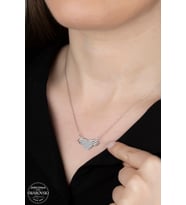 SWAROVSKİ CRYSTAL MELEK KALPLİM  925 AYAR GÜMÜŞ KOLYE