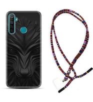 Realme 5i 5 Pro 6i 7 Pro 8 Kılıf Boyun Asklı Rasta Silikon Black Fox 1325