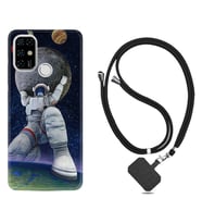 Casper E30 F20 X20 Kılıf Boyun Askılı Silikon Astronot ve Dünya 1759