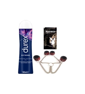 Durex Extreme AnalJel 50 ml + Kırmızı Deri El ve Ayak Kelepçesi + Hediye