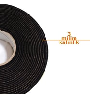 Contacall Kapı Pencere İzolasyon Bandı Yapışkan Sünger 3 mm Kalınlık 40 mm Genişlik 10 Metre Uzunluk / EPDM-3*40