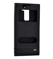 LG K8 Kılıf Elite Kapaklı Kılıf (Siyah)