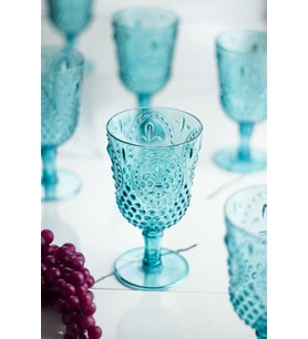 Akrilik Aquamarin Tekli Kadeh & Su Meşrubat Kahve Yanı Bardağı 450 Ml ( Cam Değildir )