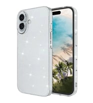 Apple iPhone 16 Plus Kılıf Magsafe Şarj Özellikli Parlayan Simli Şeffaf Zore Redos Kapak