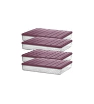 4'lü 2,25 Lt. Organizer Buzdolabı ve Buzluk Saklama Kabı Seti