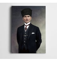 Atatürk Takım Elbiseli Kanvas Tablo