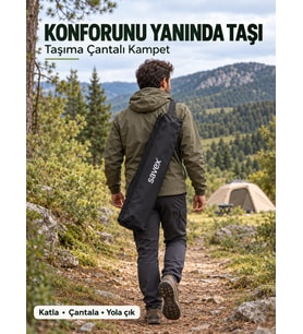 Kuzeylife Argeus Katlanır Kamp Yatağı Kampet Taşıma Çantalı 180 KG Taşıma Siyah