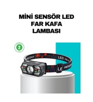 Hareket Sensörlü Şarjlı LED Far Suya Dayanıklı Çok Modlu