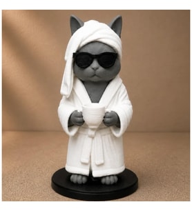Bornozlu Kedi Figürü