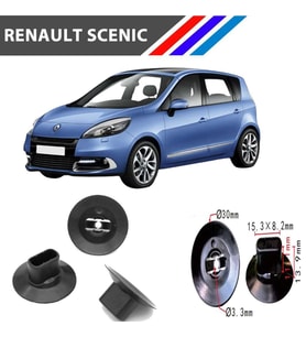 OTOZET Renault Scenic Bagaj ve Davlumbaz Klipsi 100 Adetli Paket