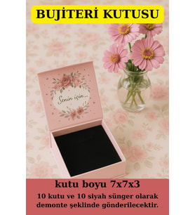 Takı Kutusu  10 Adet Süngerli Kutu - Küpe Anahtarlık Bujiteri Kutusu - Senin İçin Pembe