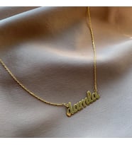 Minimalist İsim Kolye 925K Gümüş (Gold)
