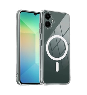 Samsung Galaxy A06 Combo Sert Şeffaf Magsafe Kapak - Şeffaf