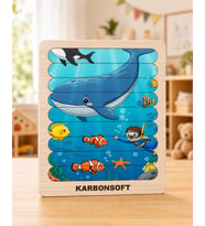 Cubuk Puzzle, 10lu Set Puzzle, Hayvan Puzzle, Montesorri Puzzle, Hayvan Yapboz, 10lu Yapboz