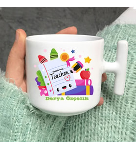 Thank You Teacher Özel T Kulplu Nescafe Fincanı