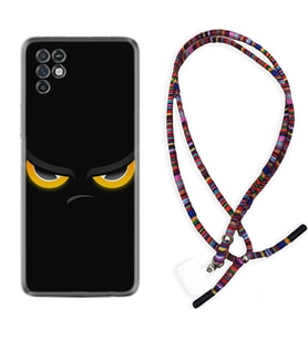 INFINIX Note 11 Pro Note 10 Hot 9 Play Kılıf Boyun Asklı Rasta Silikon Black Eyes 1644