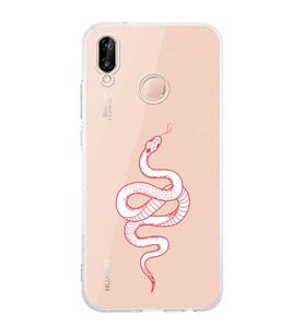 Huawei P20 Lite Uyumlu Baskılı Yumuşak Silikon Şeffaf Telefon Kılıfı
