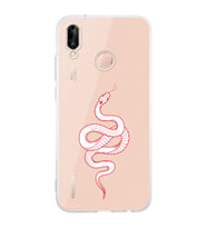 Huawei P20 Lite Uyumlu Baskılı Yumuşak Silikon Şeffaf Telefon Kılıfı