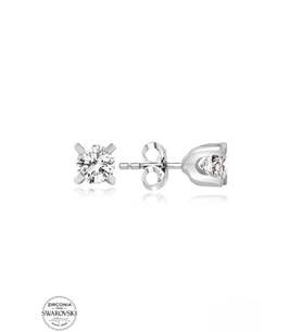 SWAROVSKİ TAŞLI  ZİRCONİA PIRLANTA MONTÜR TEK TAŞ 925 AYAR GÜMÜŞ KÜPE