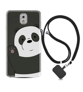 Samsung Note 3 4 5 8 9 20 Ultra 10 Lite Kılıf Boyun Askılı Silikon Hello Panda 1709