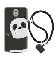 Samsung Note 3 4 5 8 9 20 Ultra 10 Lite Kılıf Boyun Askılı Silikon Hello Panda 1709