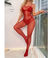 Fantasy Vibes Taşlı Önü File Detaylı Çoklu Askılı İthal Tasarım Ağı Açık Vücut Çorabı