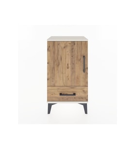 Arges Komodin 2 Raflı Tek Çekmeceli Tek Kapaklı 44x30x80 Aytaşı-Çam