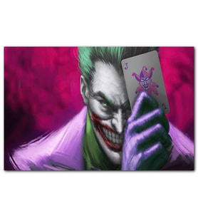 Cakatablo Joker Ve Joker Kartı Yağlı Boya Görseli MDF Tablo