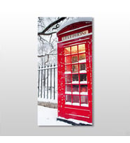 Kırmızı Telefon Kulübesi Kanvas Tablo 90x135cm (Karışık)