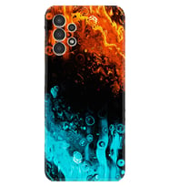 Samsung Galaxy M14 Kılıf Silikon Desen Özel Seri Orange Blue Color 1665
