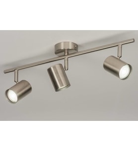 Rsylight Retro Metal İnox 3 Lü 180 Derece Hareketli Led Spot Avize Beyaz Ampullü