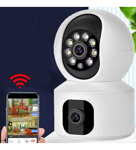 Yosee Uygulama Çift Kameralı Wifi Bağlantılı Gece Görüşlü Ev Tipi Güvenlik Kamerası
