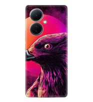 Vivo V29 Lite Kılıf Silikon Desen Özel Seri Red Eagle 1752
