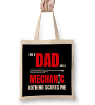 I Am A Dad And A Mechanic Nothing Scare 01 Bez Çanta Uzun Saplı