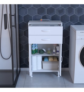 Modilayn SOFT 55 x 99,5 x 32,5 cm Çift Çekmeceli Çok Amaçlı Banyo & Mutfak Dolabı